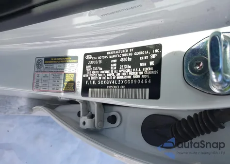 2016 Kia Optima Sxl Turbo from USA, damaged, VIN 5XXGV4L2XGG090464